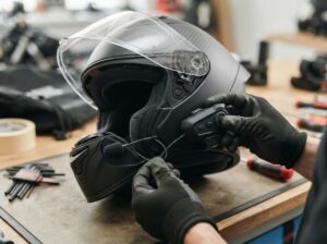 Motorradhelm Intercom nachrüsten