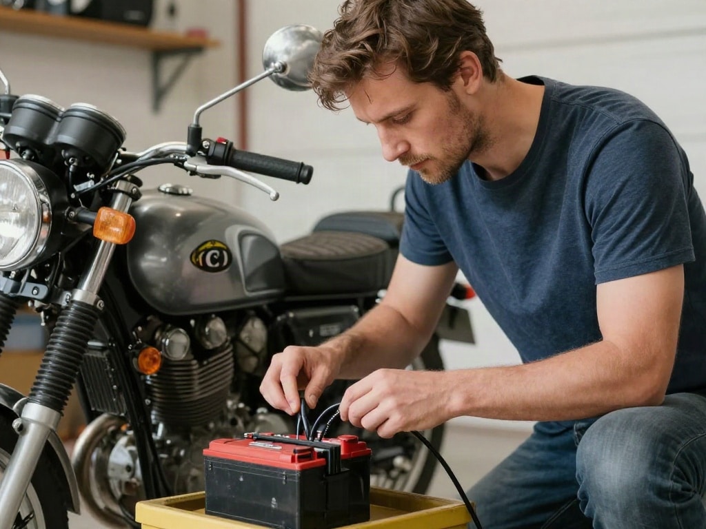 Motorradbatterie Ladegerät