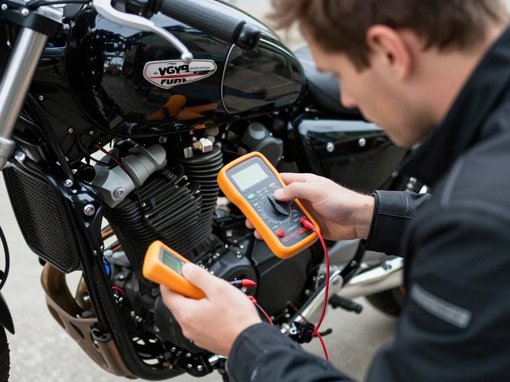 Motorrad Lichtmaschine prüfen