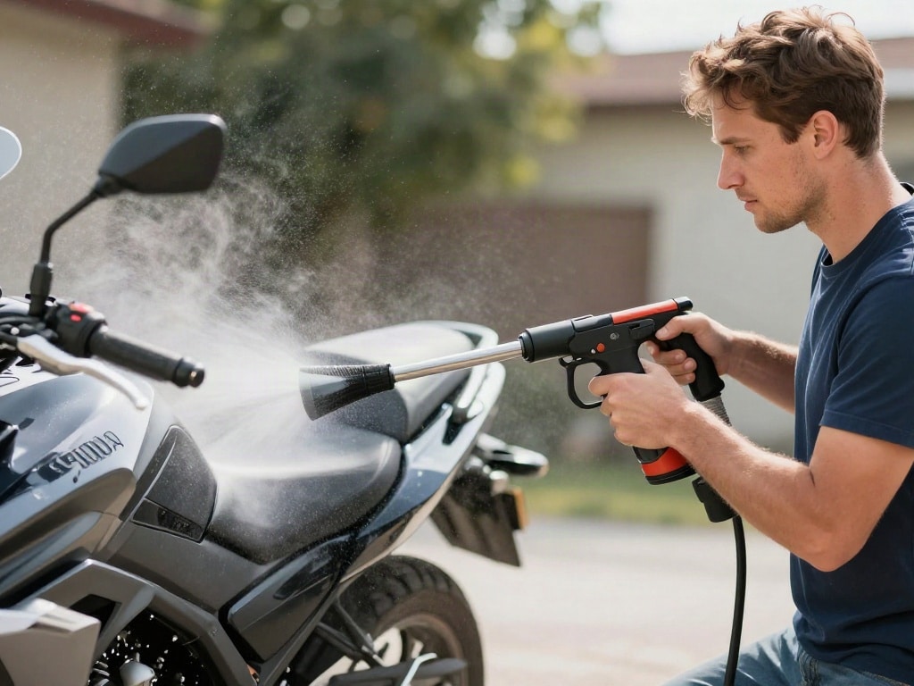 Motorrad reinigen Hochdruckreiniger