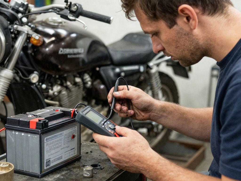 Motorrad Motor startet schlecht