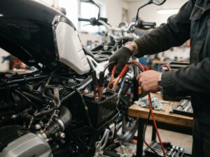 Motorrad Batterie Starthilfe
