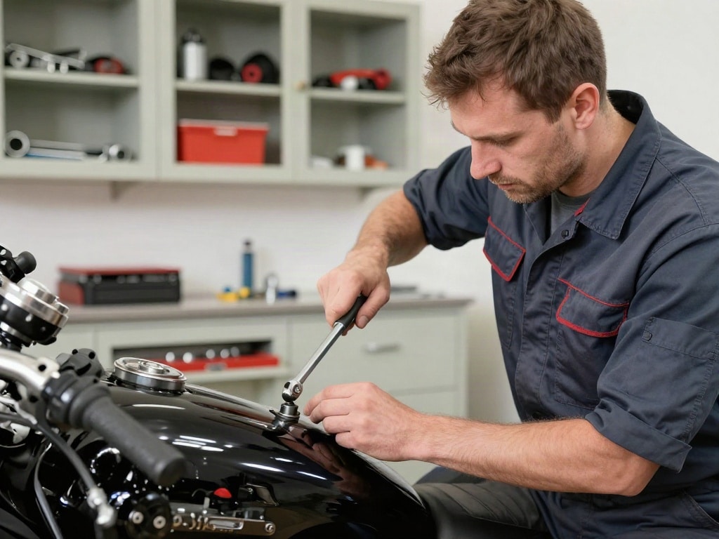 Motorrad Werkstatt einrichten