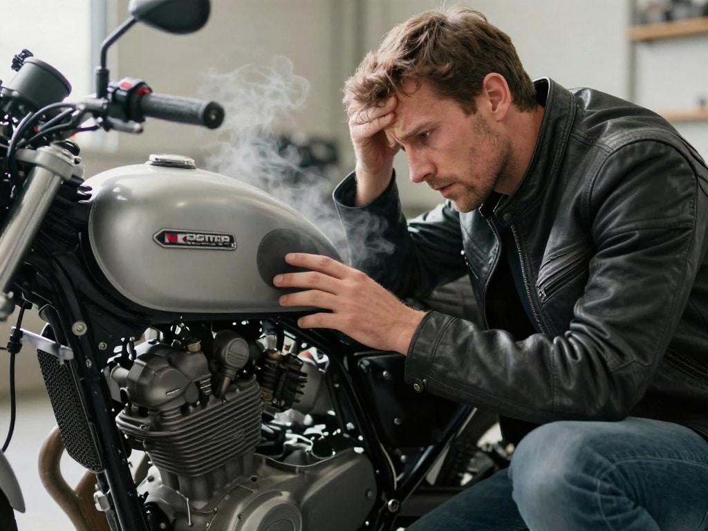 Motorrad wird heiß