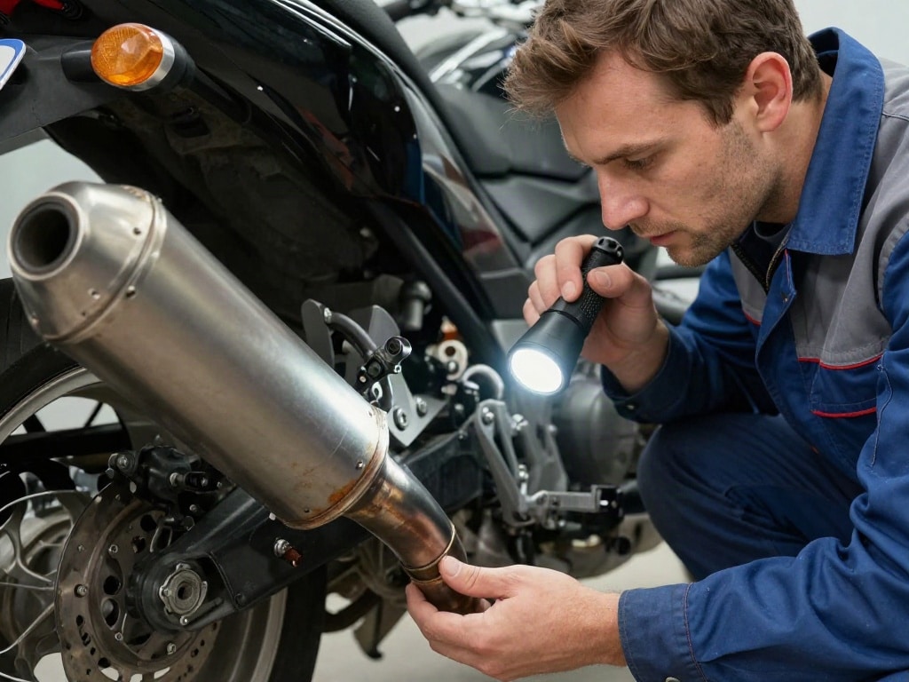 Motorrad Auspuff zu laut