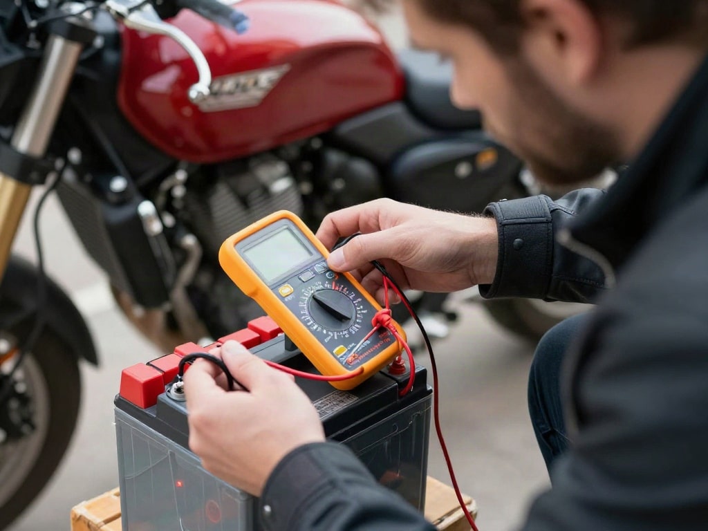 Motorrad Batterie Spannung