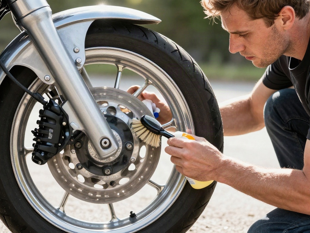 Motorrad Felgen reinigen