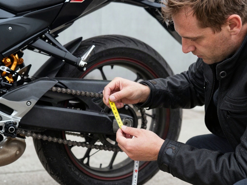 Motorrad Kette spannen