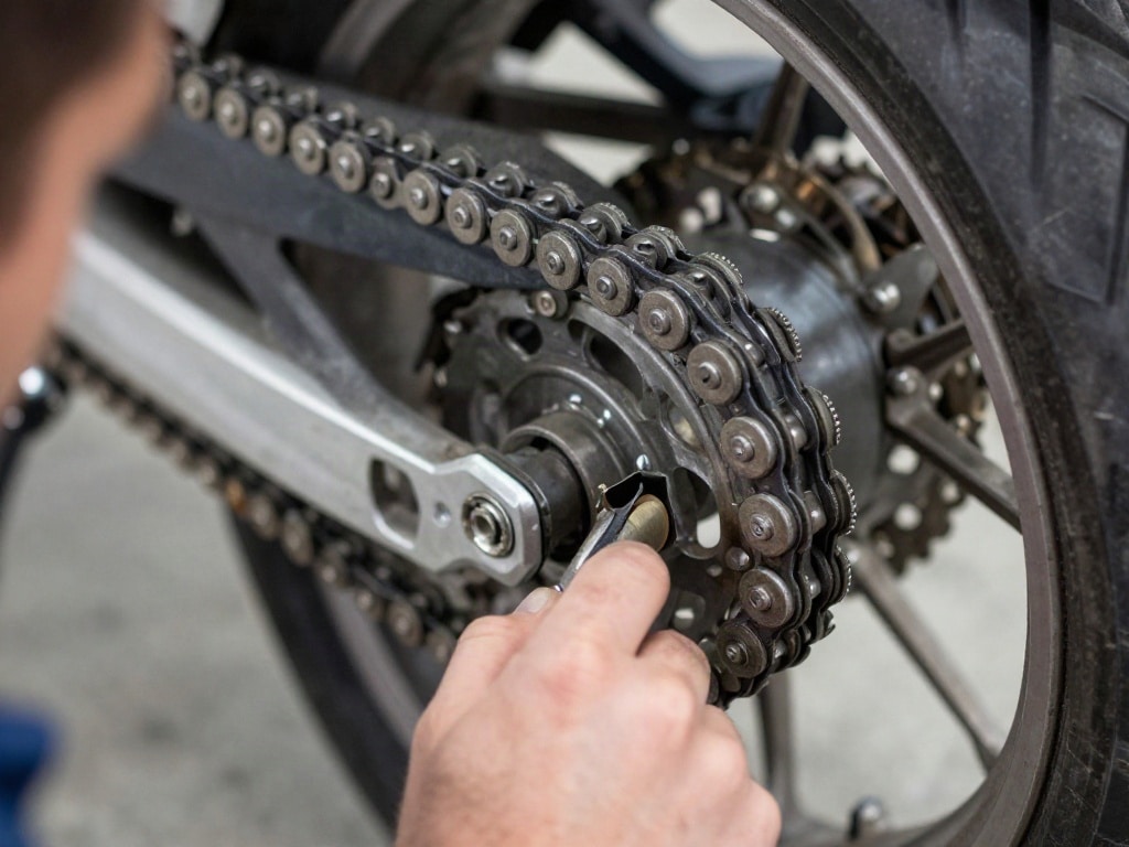Motorrad Kette wechseln