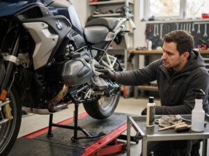 Motorrad Pflege Winter