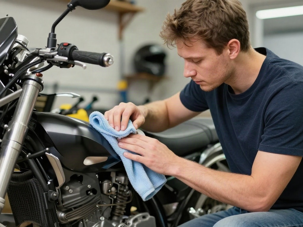 Motorrad Pflege Winter