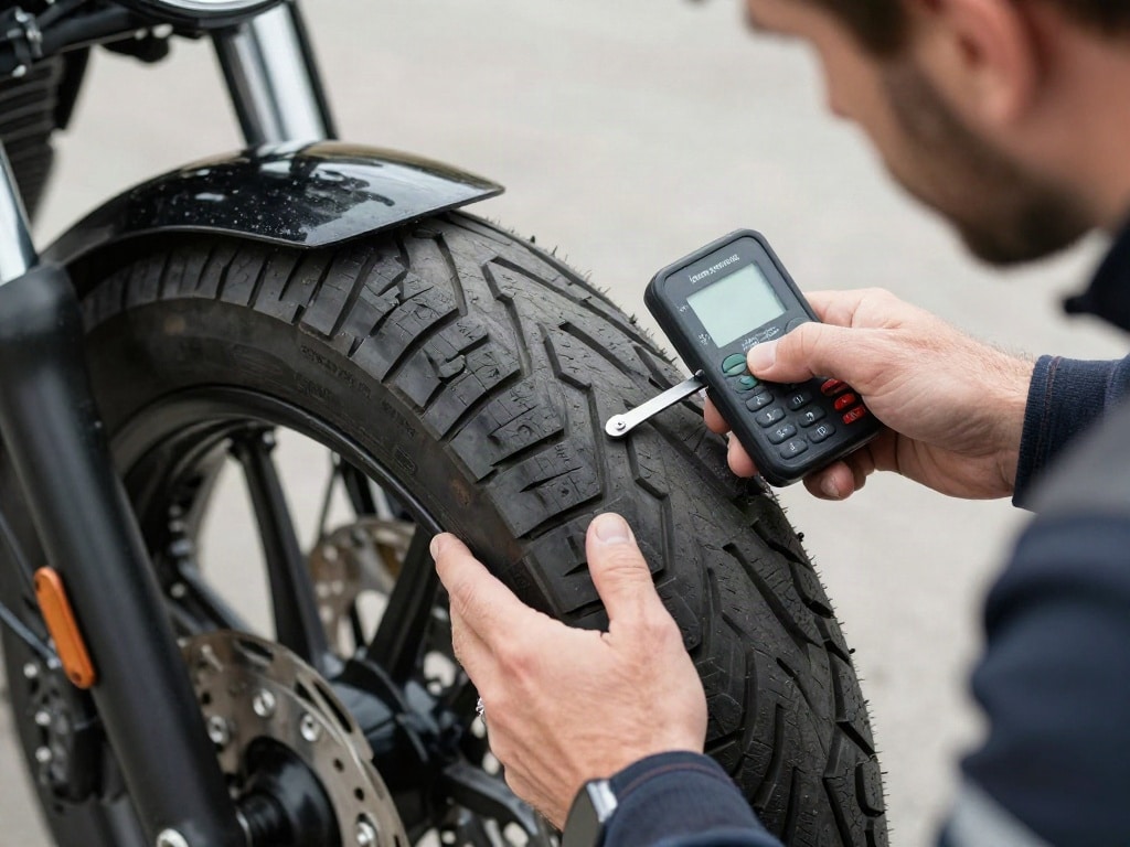 Motorrad Reifen Profiltiefe