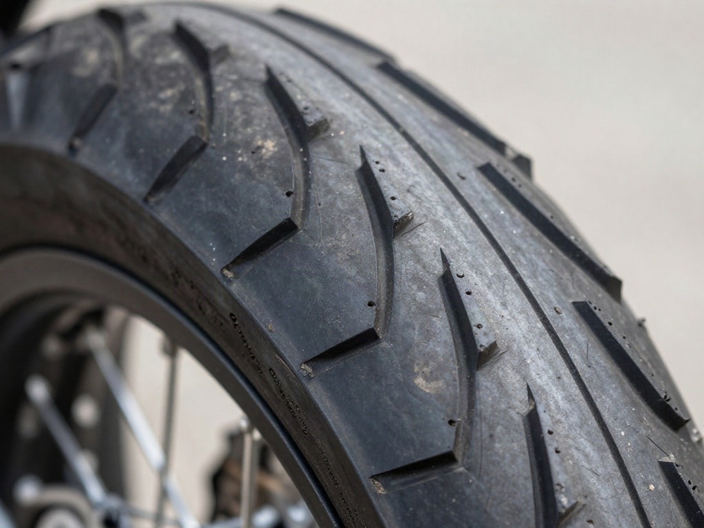 Motorrad Reifen Sägezahn