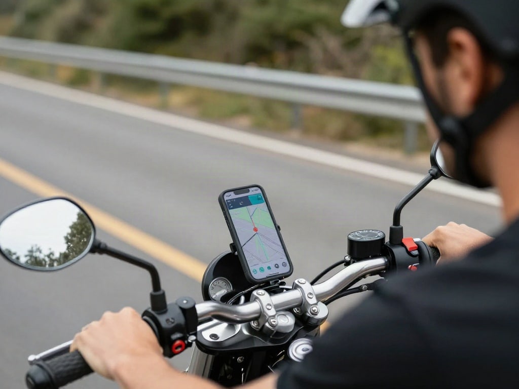 Motorrad Smartphone Navigation